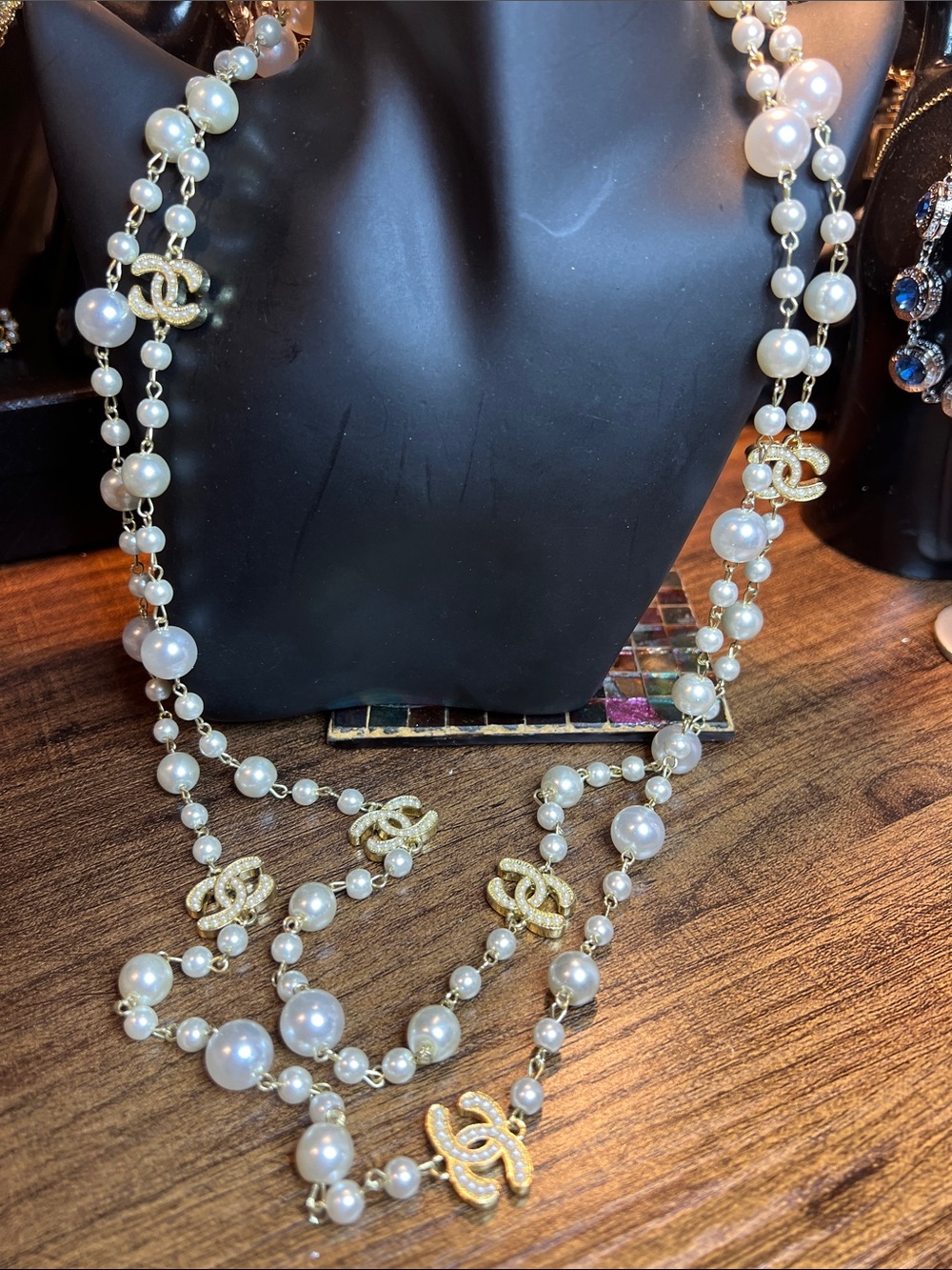 Gold and Pearl Long Layered Necklace - Luxury-Inspired Women Jewelry